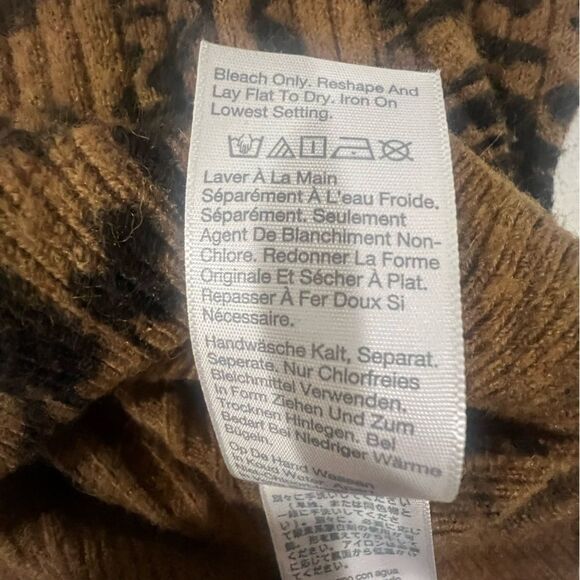 J.Crew Women’s Alpaca Blend Animal Print Button-Down Cardigan Sweater Size S - Picture 7 of 12